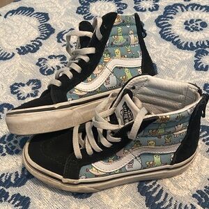 Toddler boys high top Vans with llama detail